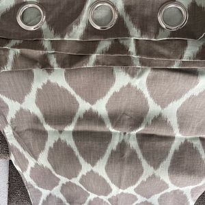 West Elm Diamond Ikat Print 2 panel curtains